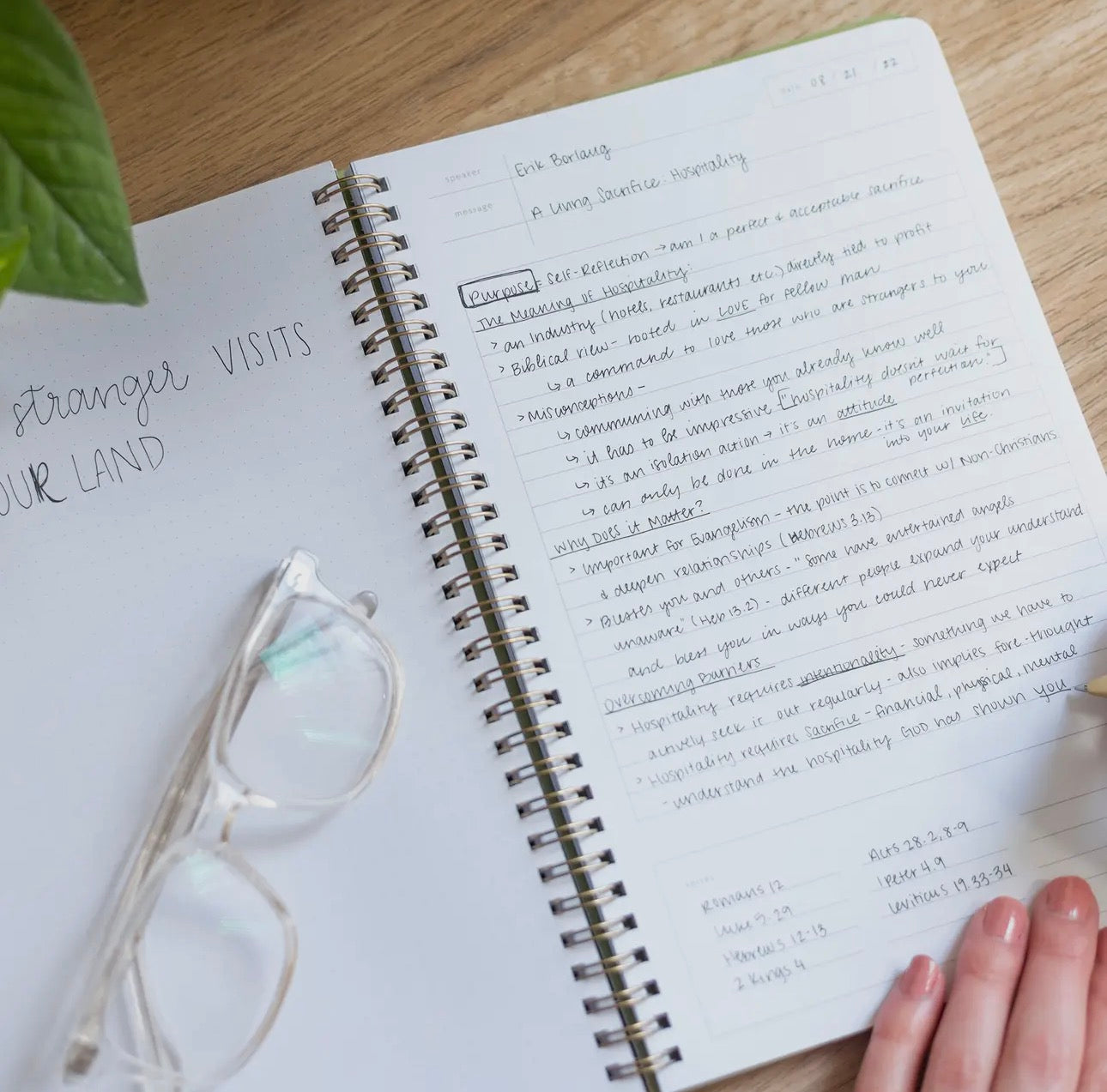 Church Notes Notebook- floral