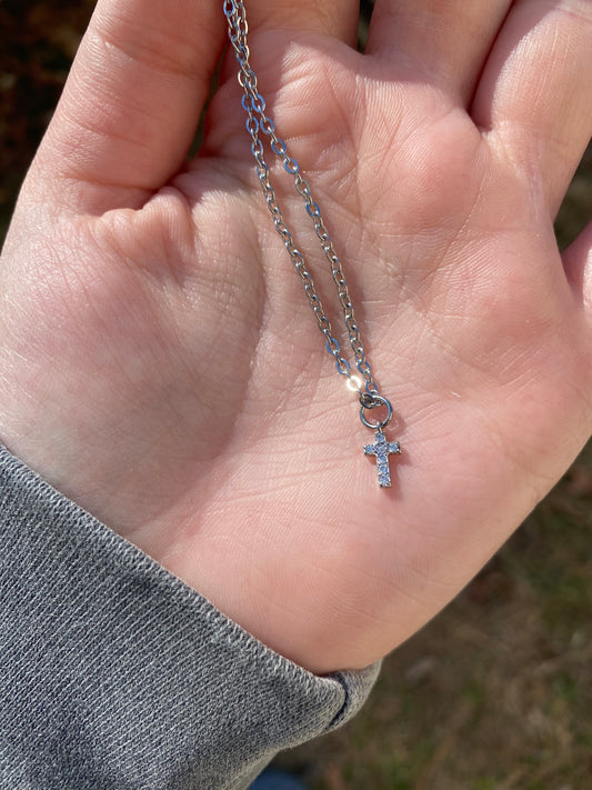 Tiny cross necklace