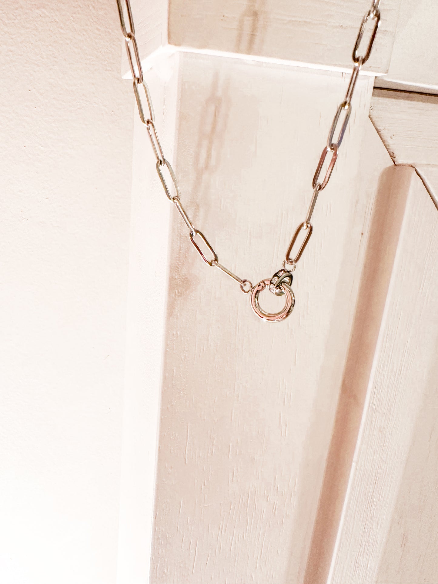 Rhinestone Link Necklace- Perfect for charms