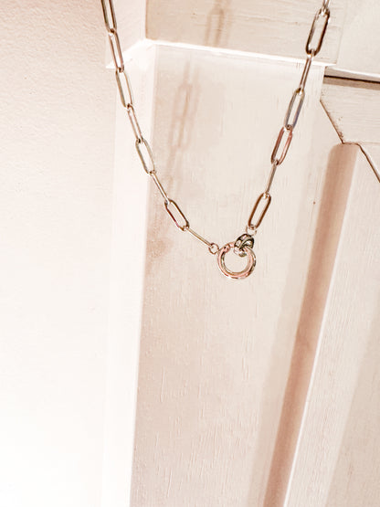 Rhinestone Link Necklace- Perfect for charms