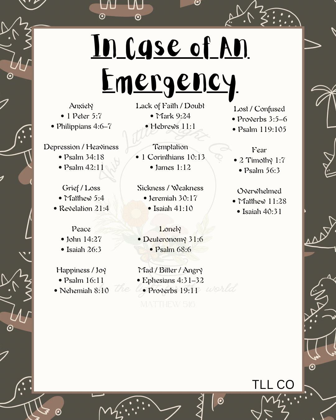 In Case Of Emergency PNG ONLY