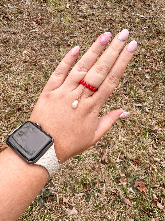 Drops of Pearl -Elastic Ring