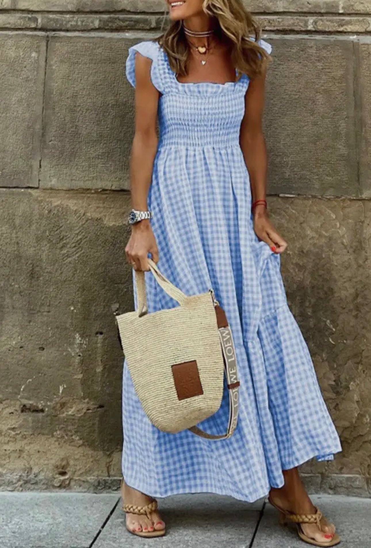 PREORDER: Blue Gingham Dress