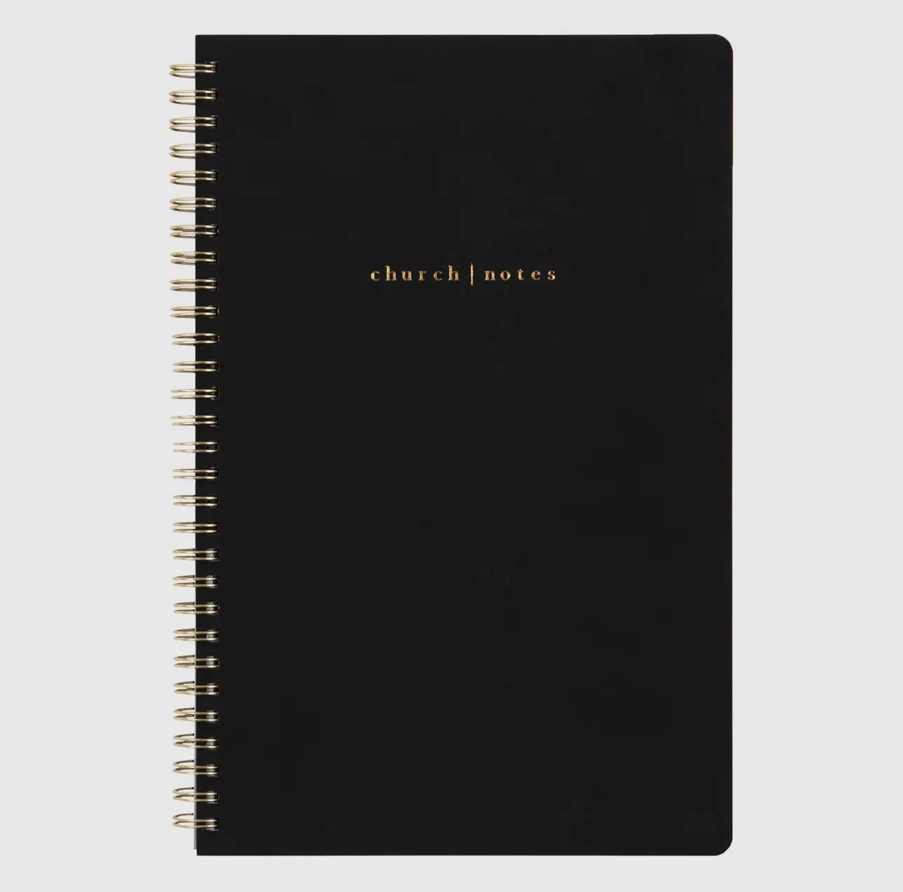 Church Notes Notebook Black + Gold