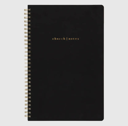 Church Notes Notebook Black + Gold