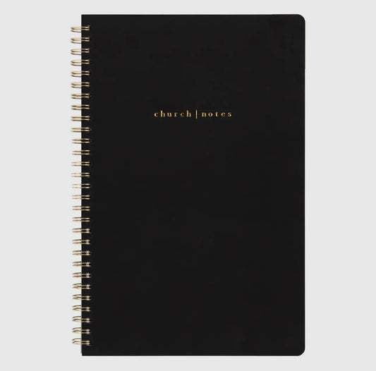 Church Notes Notebook Black + Gold