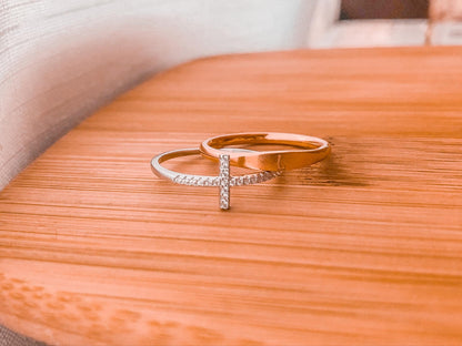 Silver Cross ring